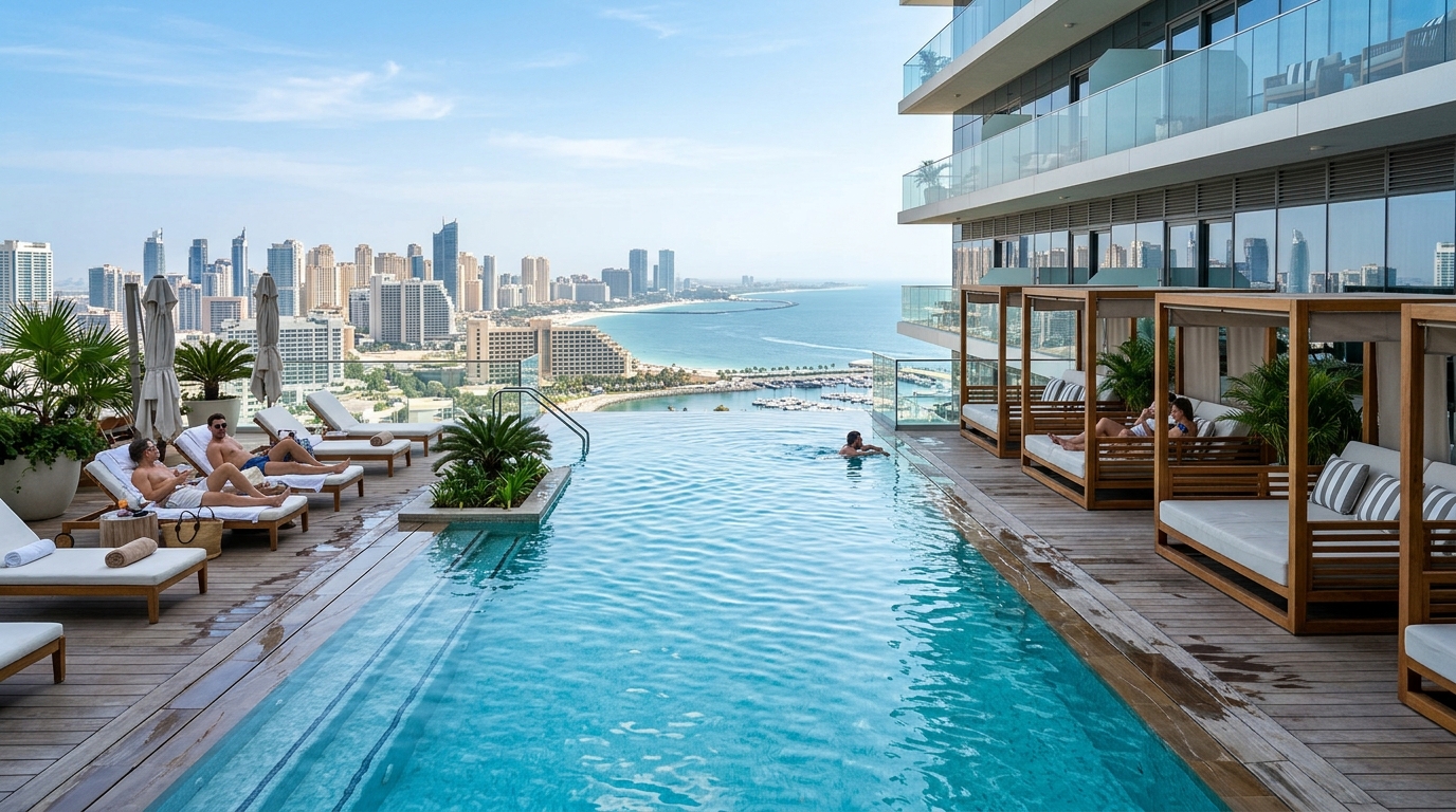 Rooftop 42nd Floor Skyline Infinity Pool
