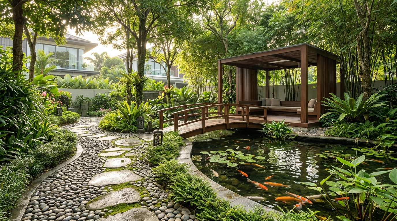 Zen Meditation Gardens and Reflexology Pathway